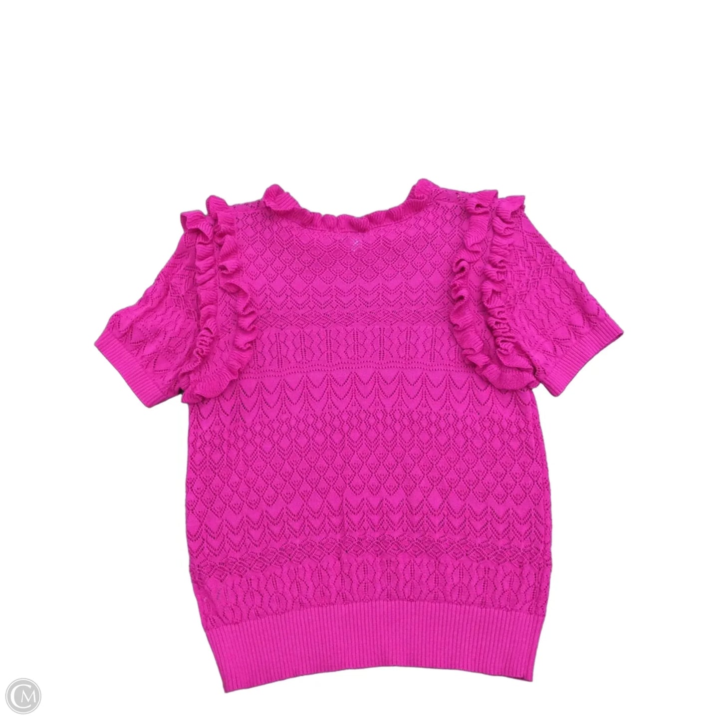 Sweater Short Sleeve By Current Air In Pink, Size: S