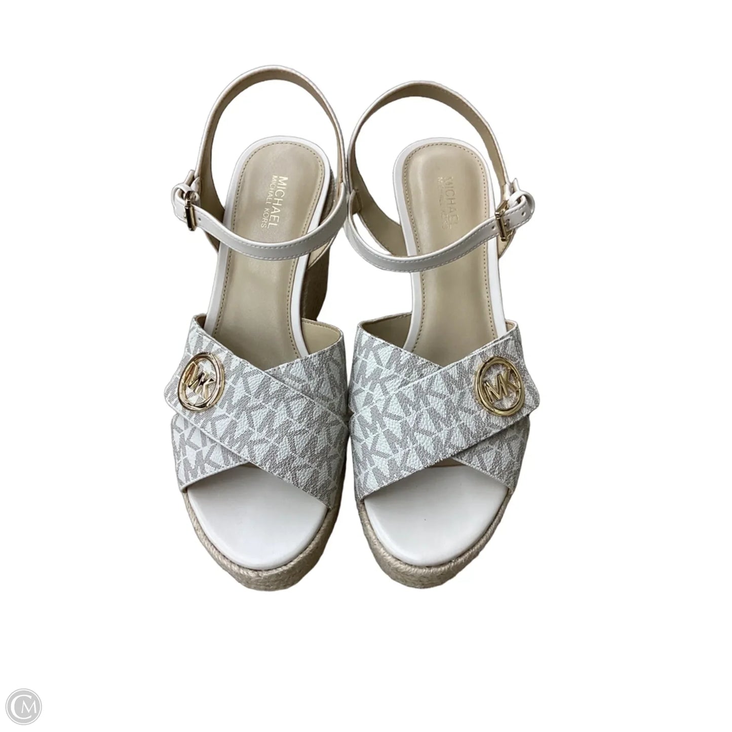 Sandals Heels Platform By Michael By Michael Kors In Cream, Size: 8