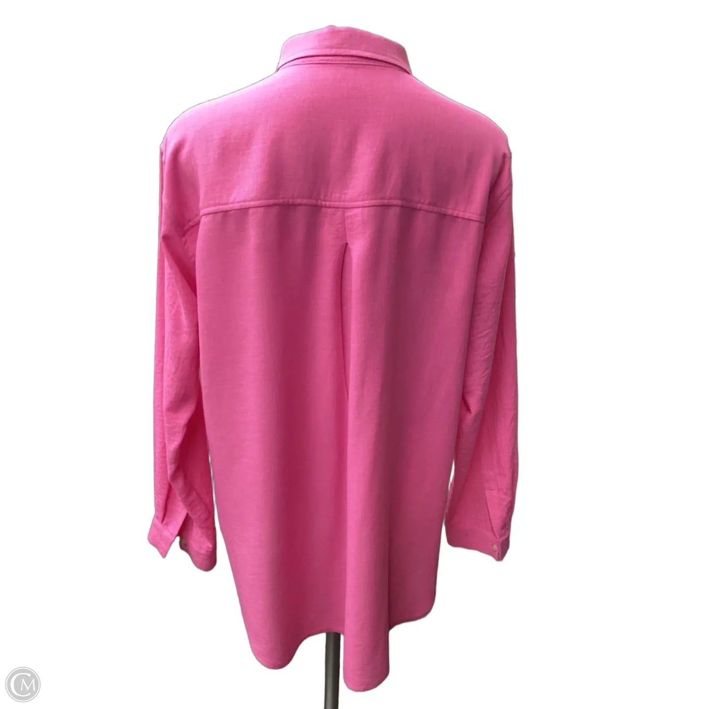 Top Long Sleeve By Wishlist In Pink, Size: L