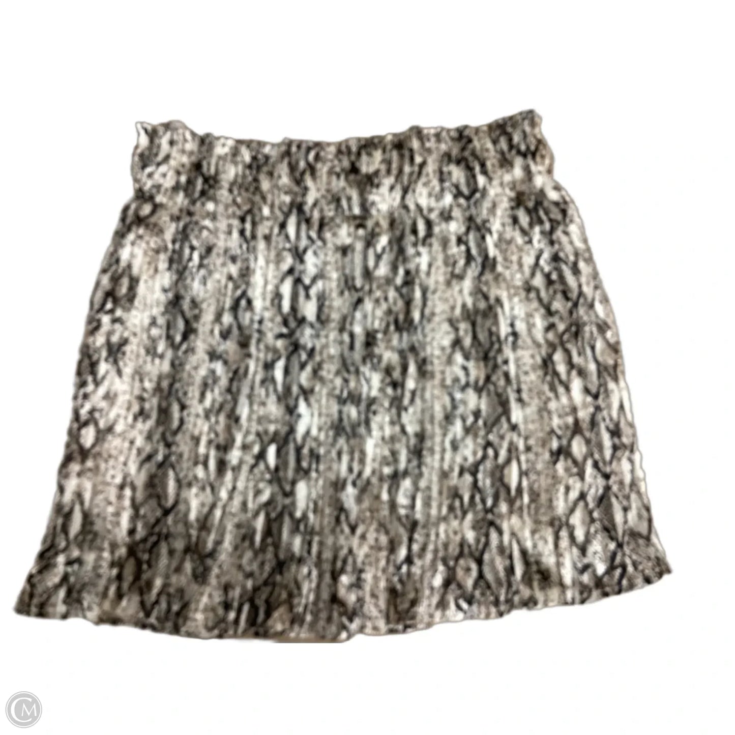 Skirt Mini & Short By Do + Be In Snakeskin Print, Size: L
