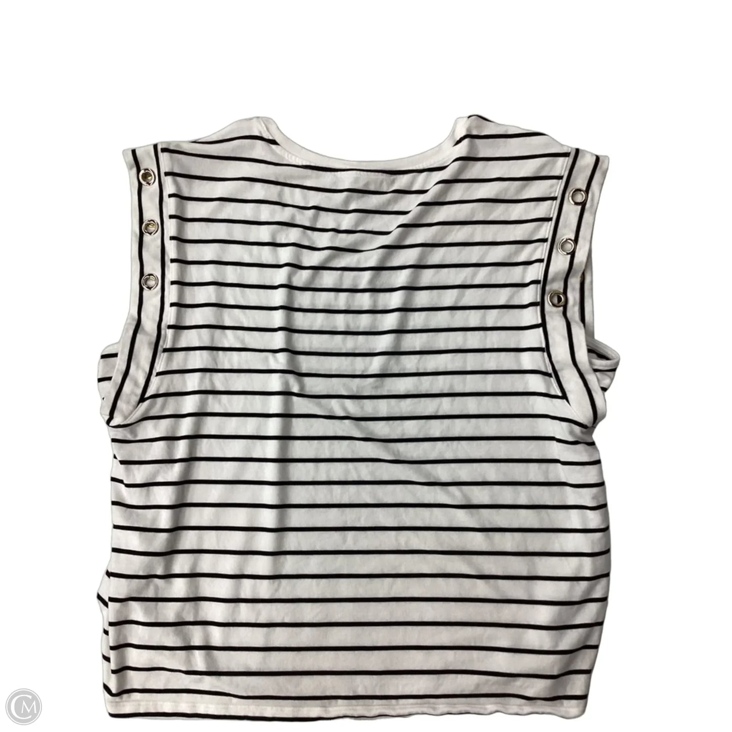 Top Short Sleeve By White House Black Market In Striped Pattern, Size: Xl