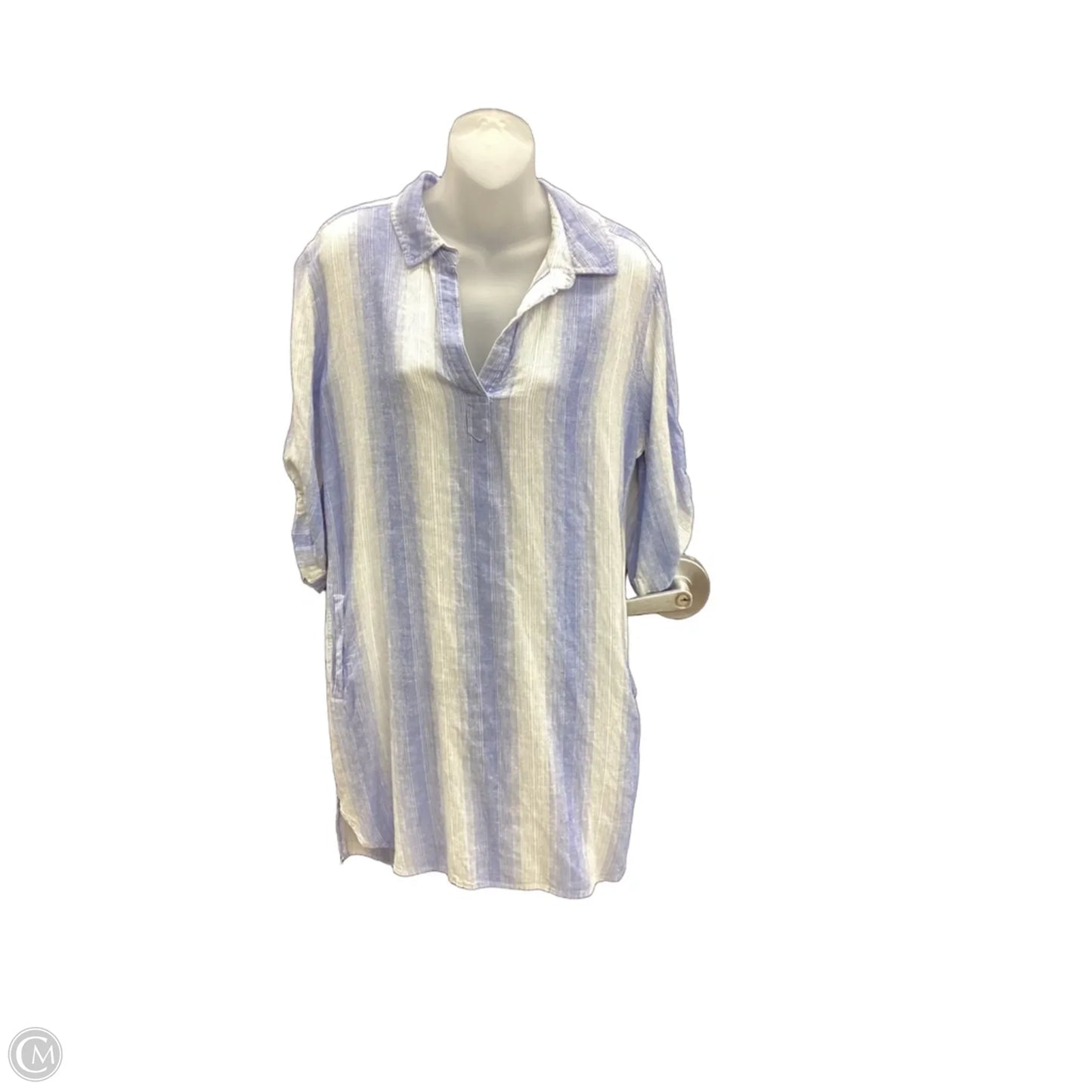 Dress Casual Short By Bella Dahl In Striped Pattern, Size: L
