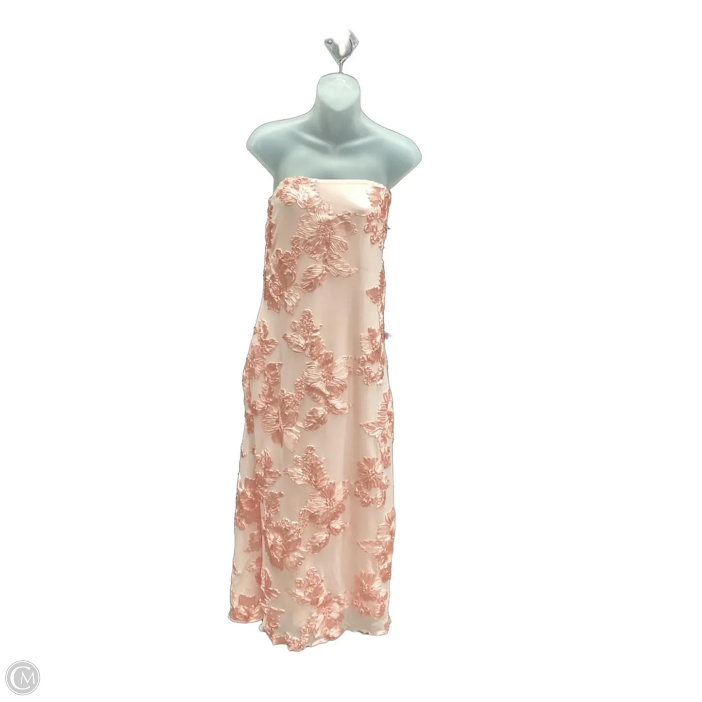 Dress Party Midi By Zesica In Peach, Size: Xl