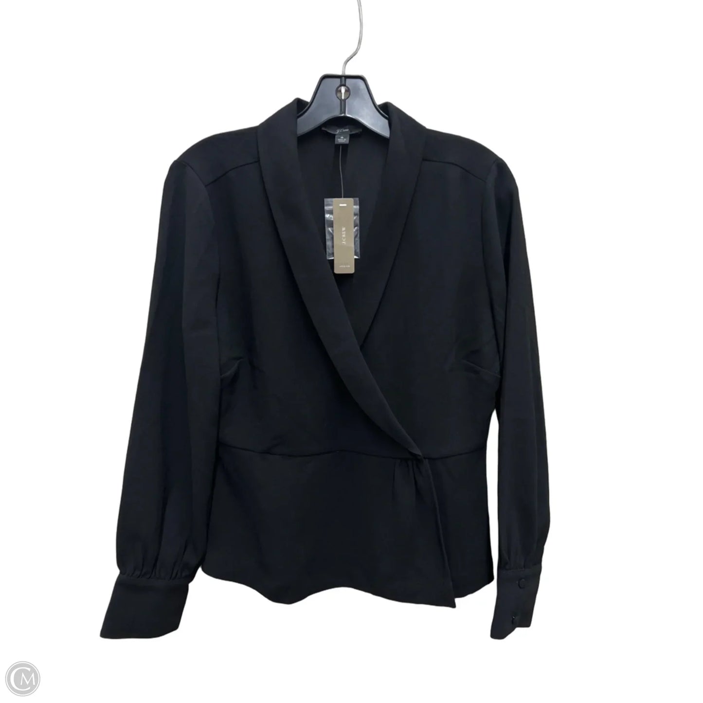 Blouse Long Sleeve By J. Crew In Black, Size: S