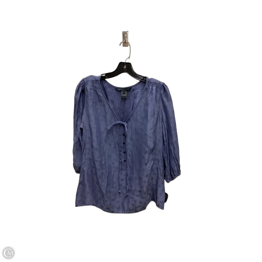 Blouse Designer By Marc By Marc Jacobs In Blue, Size: L