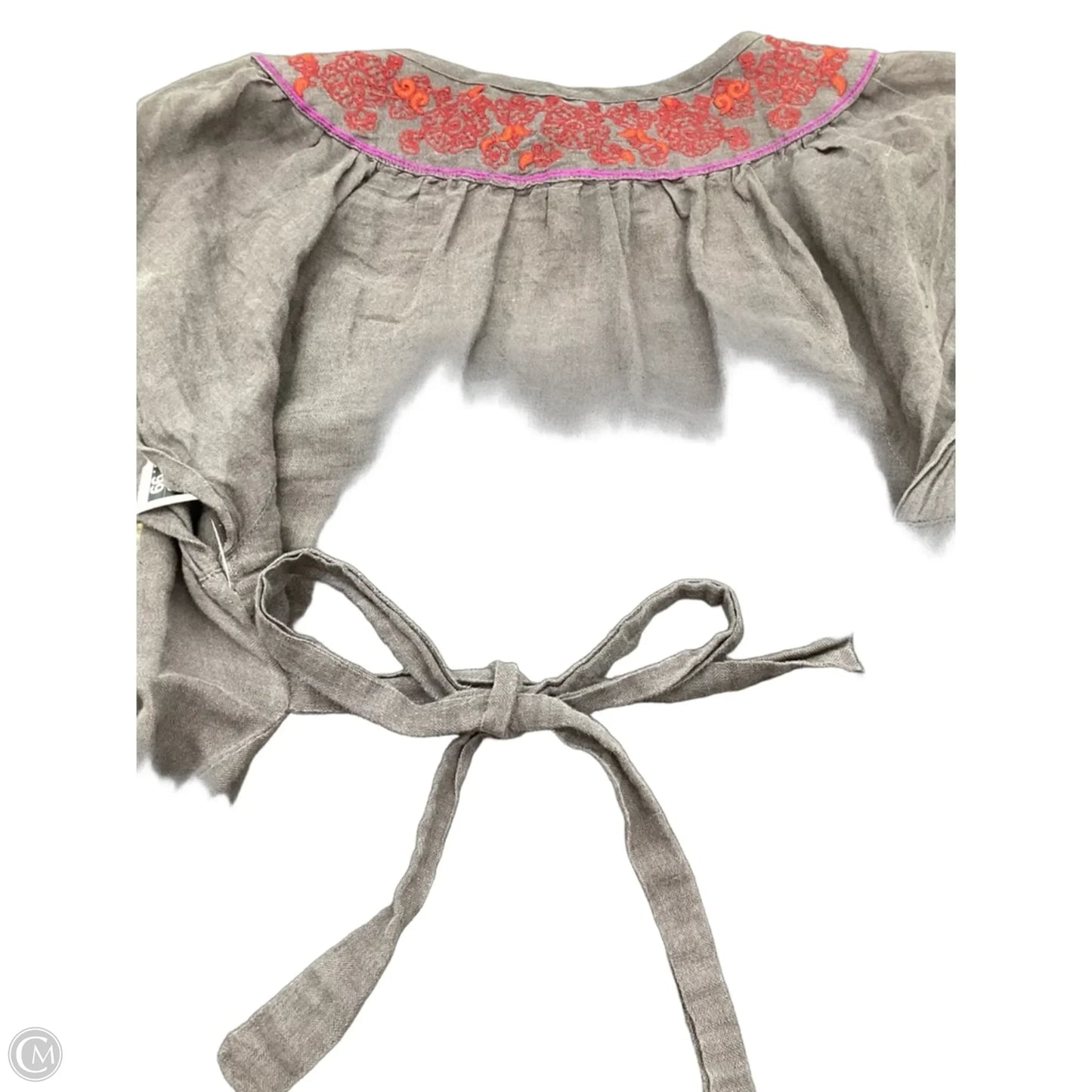 Top Short Sleeve By Free People In Brown & Red, Size: L