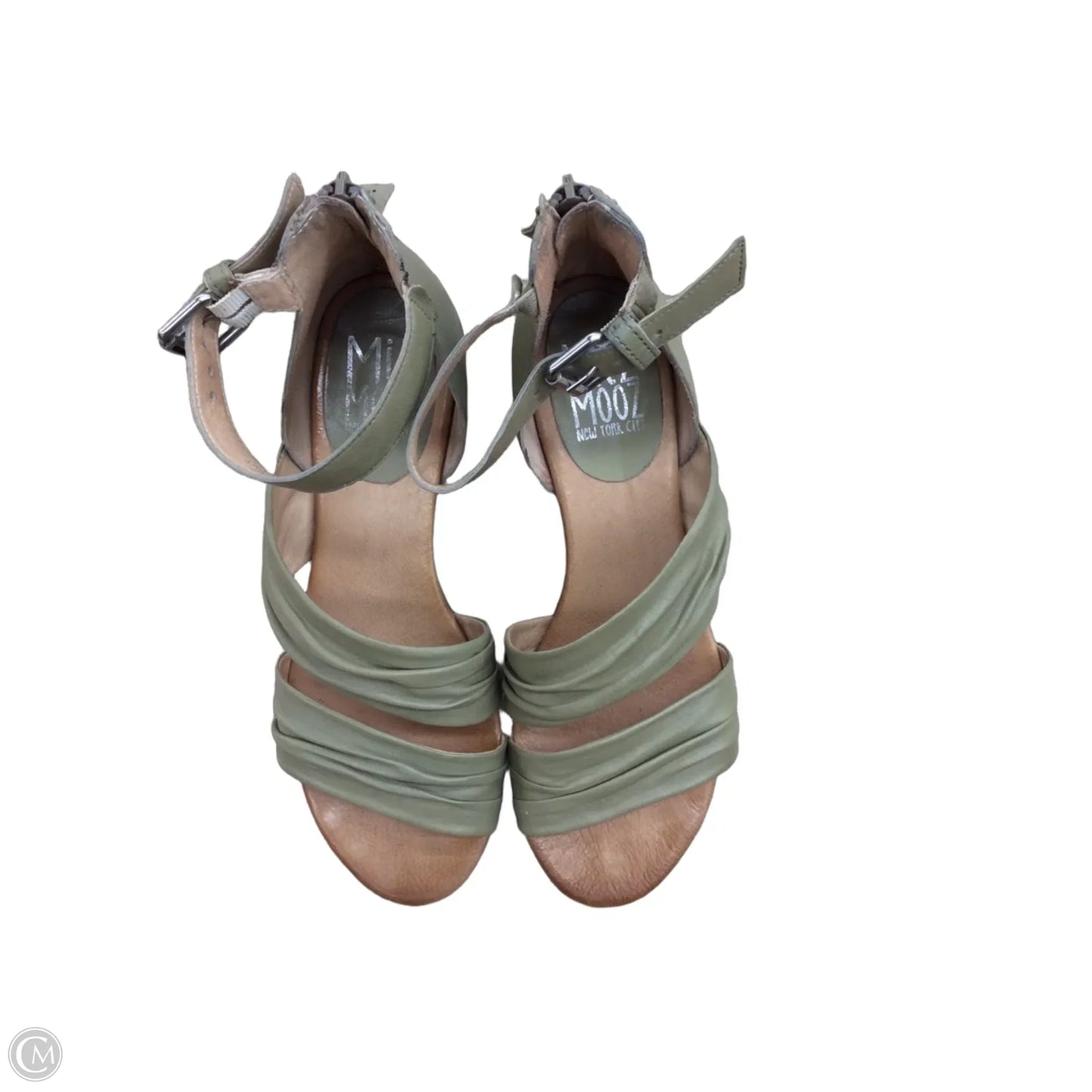 Sandals Heels Block By Miz Mooz In Green, Size: 9