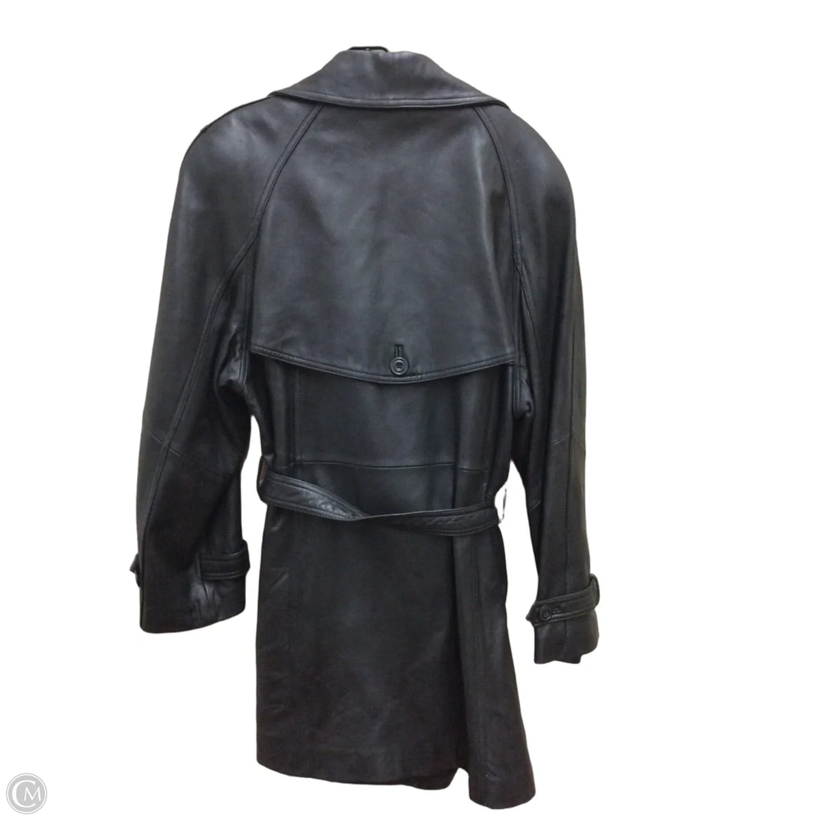 Coat Leather By Valerie Stevens In Black, Size: L