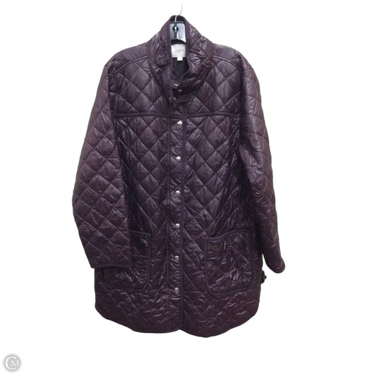 Coat Puffer & Quilted By Loft In Purple, Size: Xxl