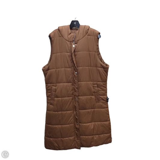 Vest Puffer & Quilted By Clothes Mentor In Brown, Size: 2x