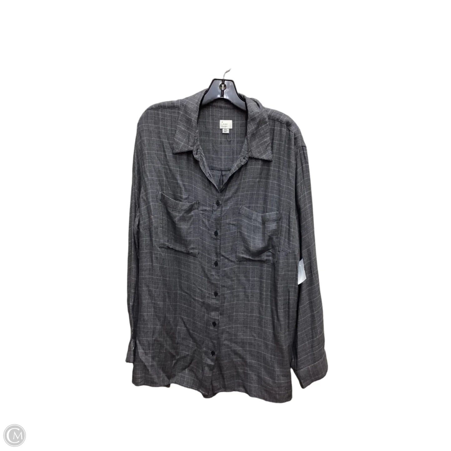 Top Long Sleeve By A New Day In Black, Size: Xxl