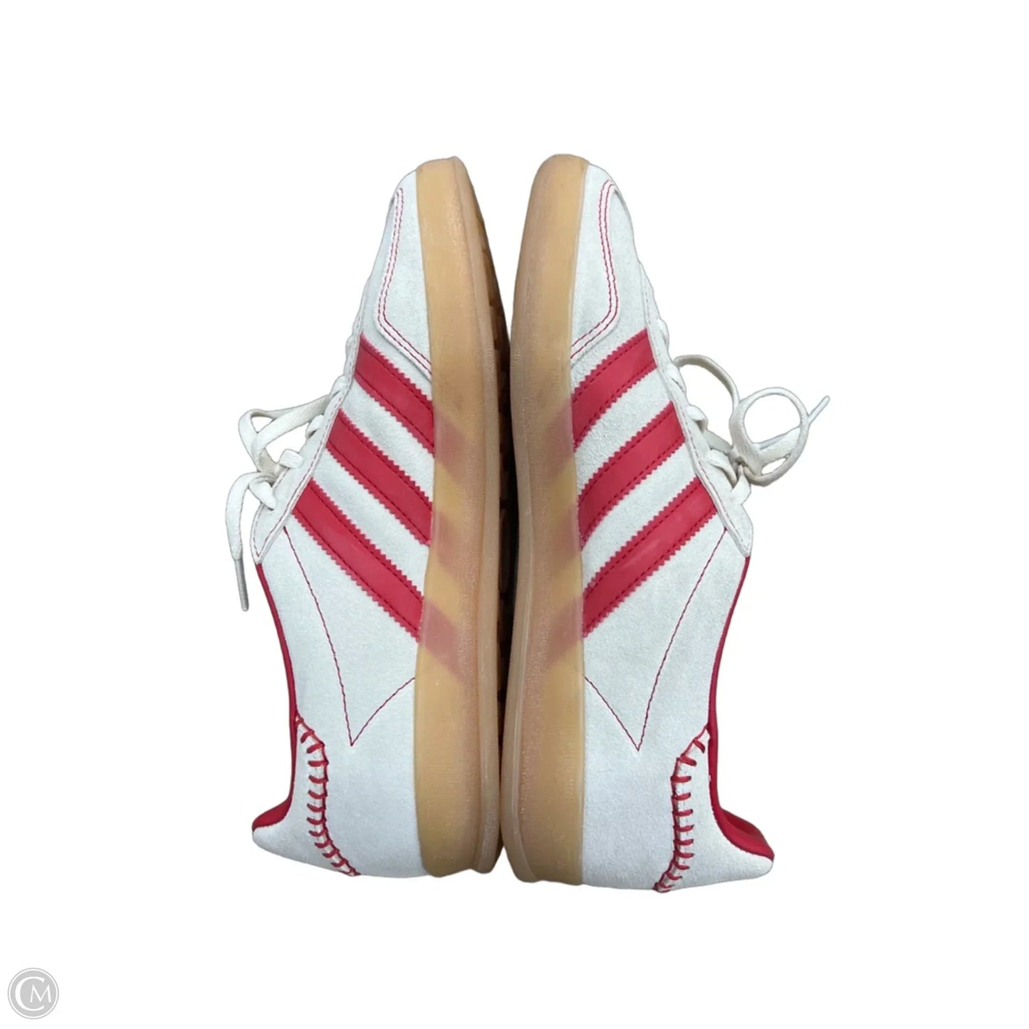 Shoes Sneakers By Adidas In Silver & Tan, Size: 8