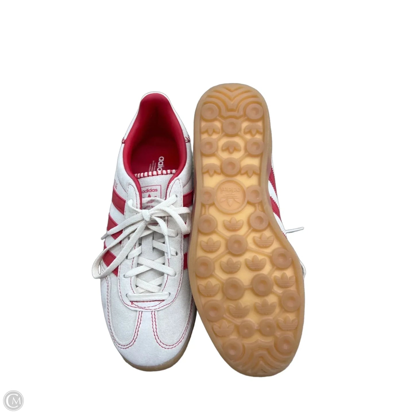 Shoes Sneakers By Adidas In Silver & Tan, Size: 8