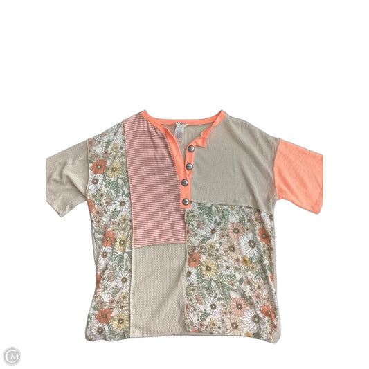 Top Short Sleeve By Bibi In Floral Print, Size: S
