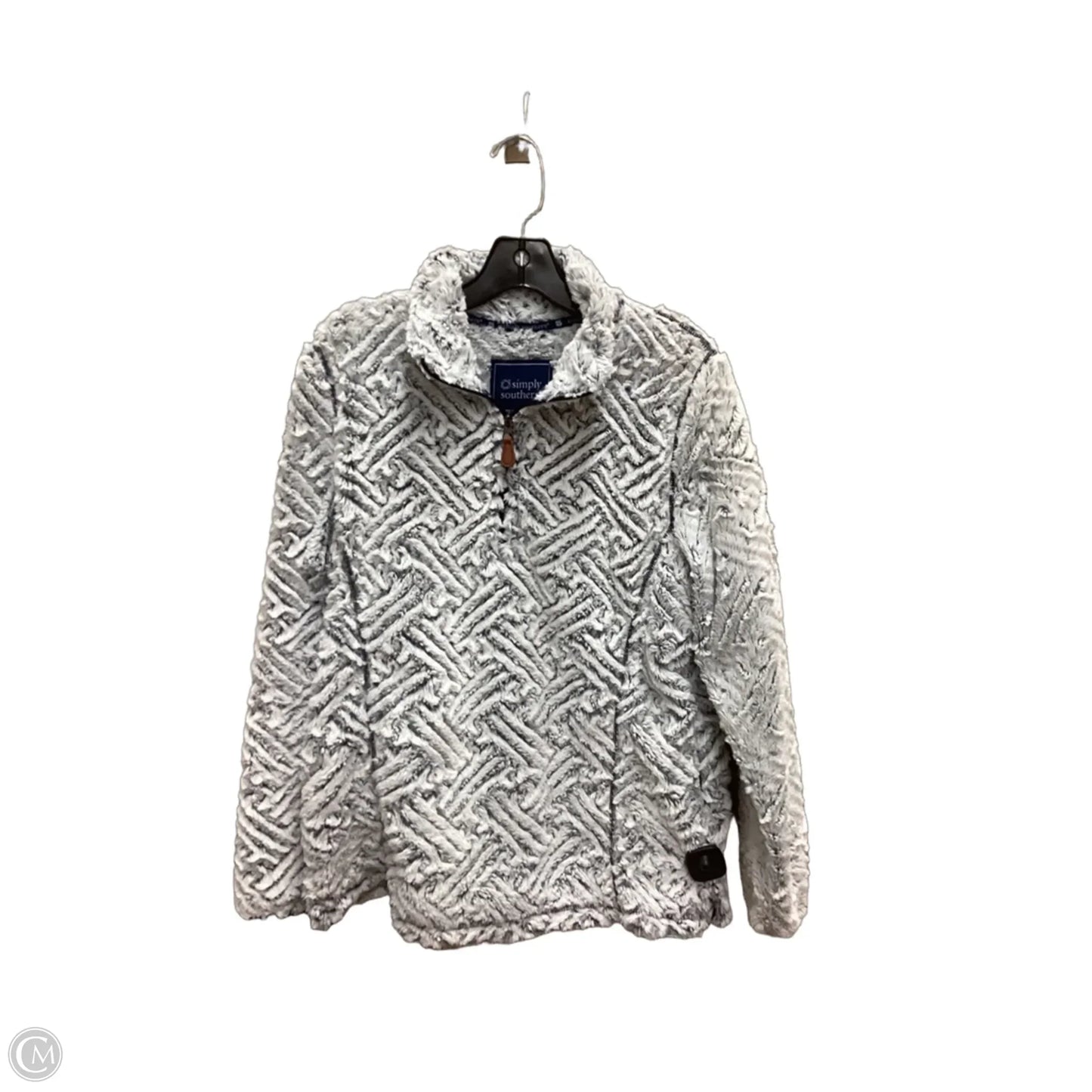 Top Long Sleeve By Simply Southern In Grey, Size: M