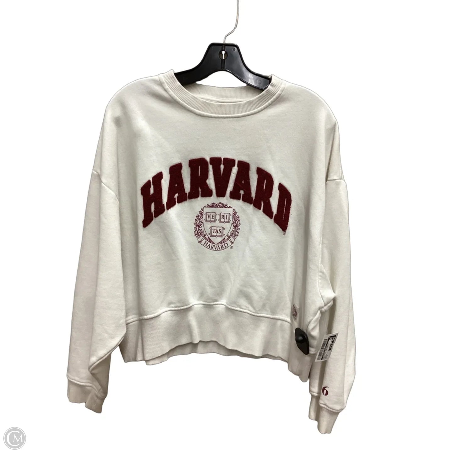 Sweatshirt Crewneck By Clothes Mentor In Cream, Size: S