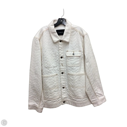 Jacket Designer By Coach In Ivory, Size: Xl