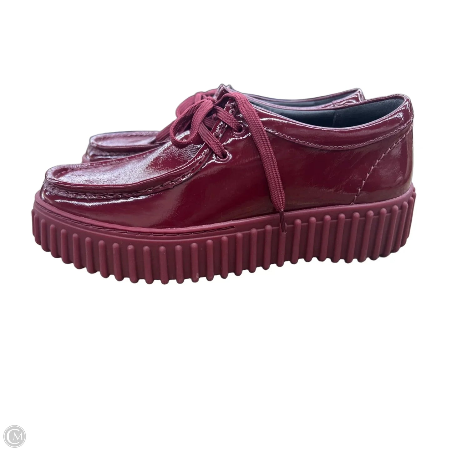 Shoes Heels Platform By Clarks In Maroon, Size: 9