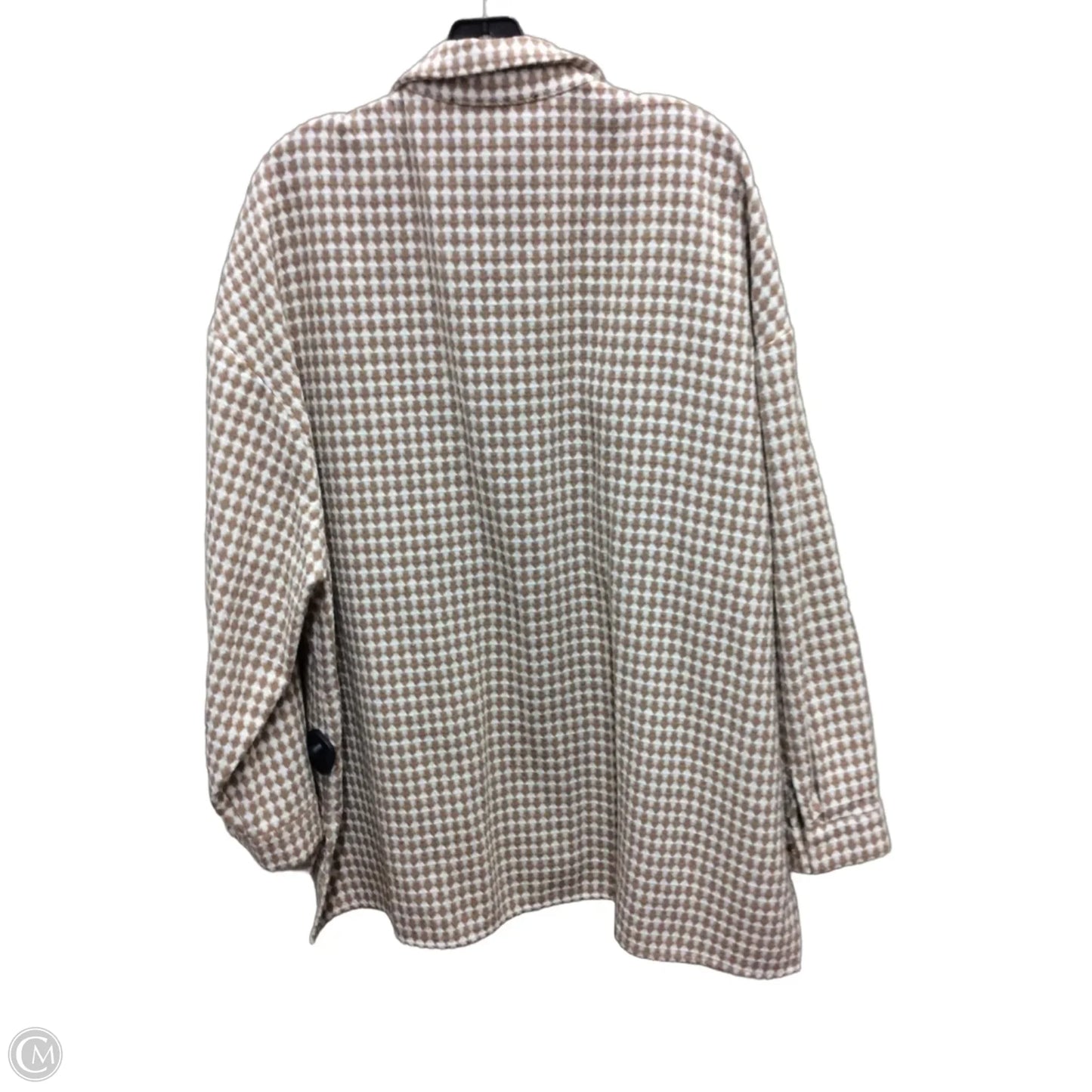 Top Long Sleeve By Davi & Dani In Cream & Tan, Size: 2x