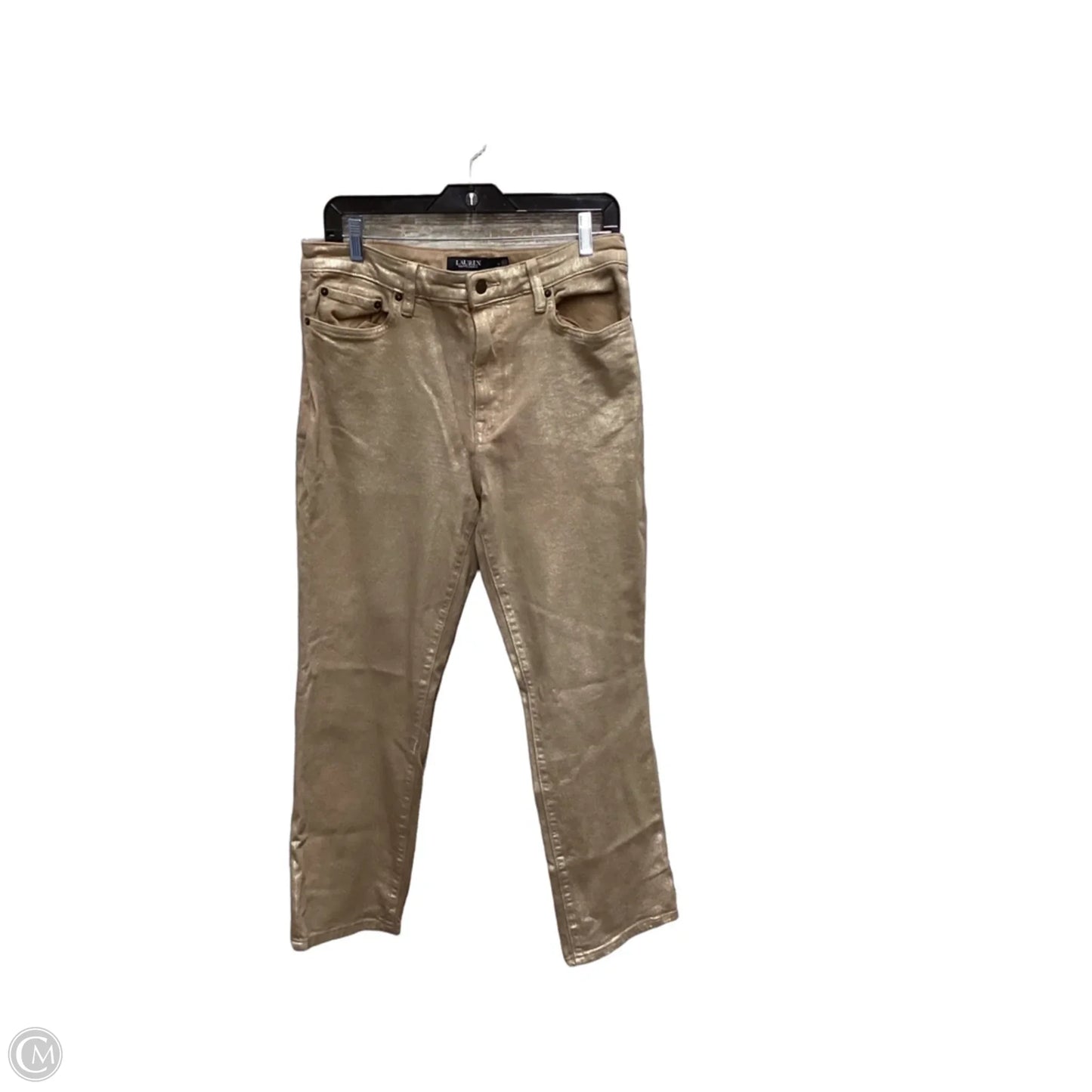 Jeans Straight By Lauren By Ralph Lauren In Tan, Size: 12