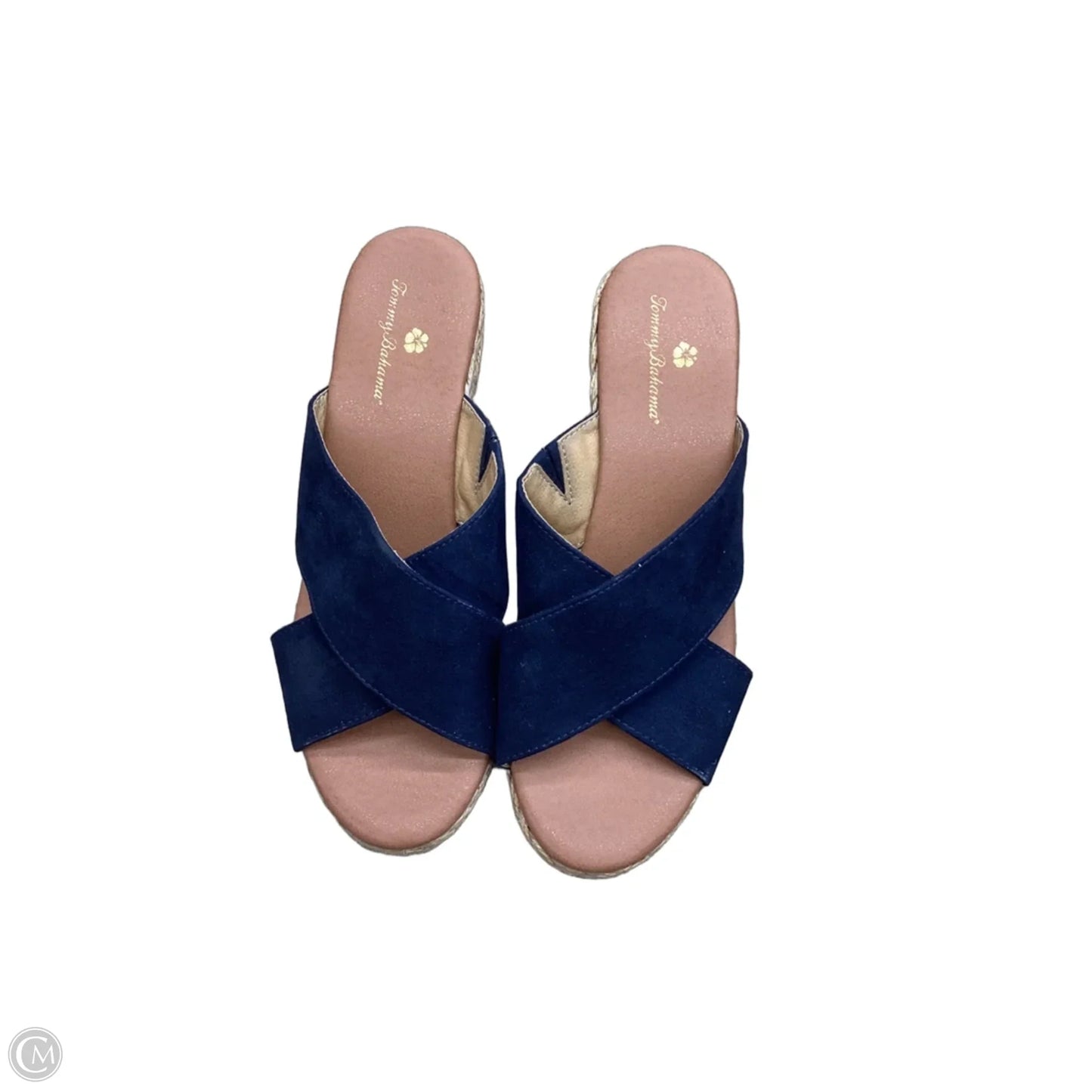 Sandals Heels Wedge By Tommy Bahama In Navy, Size: 7.5