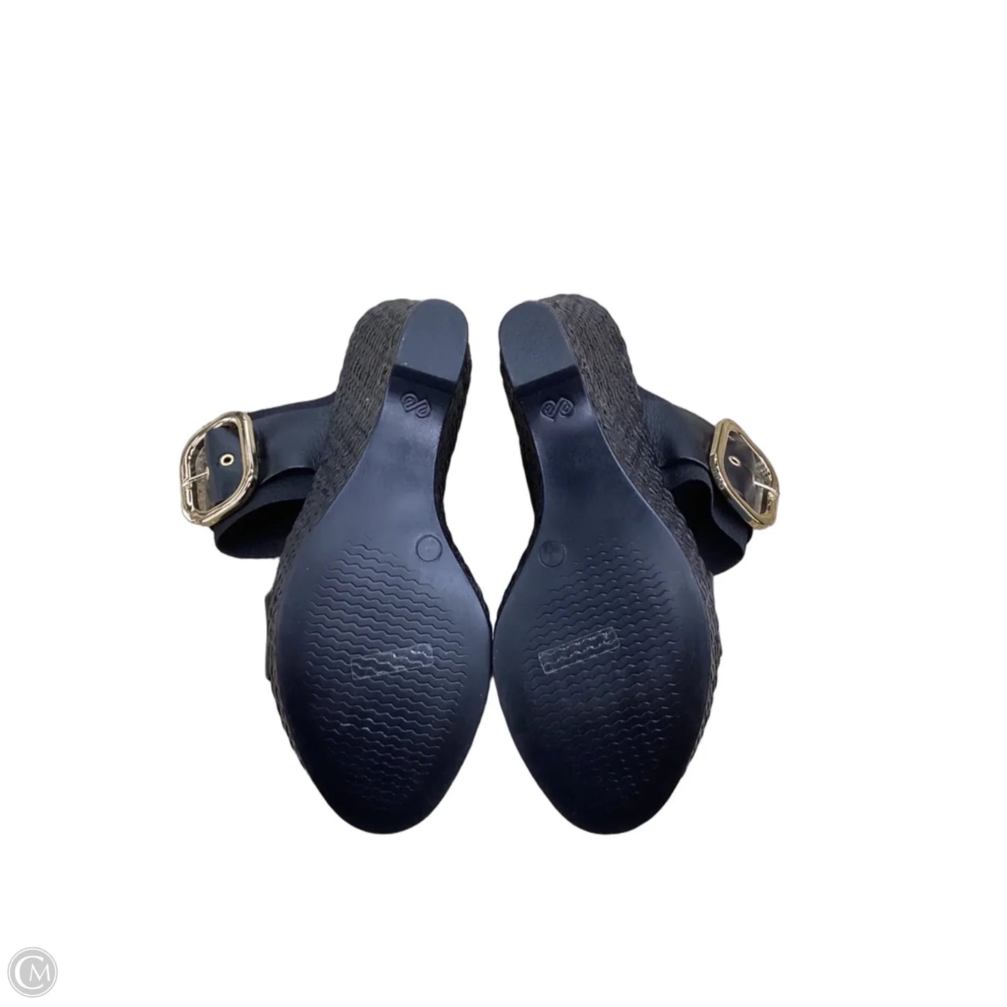 Sandals Heels Wedge By Toscanella In Black, Size: 7.5