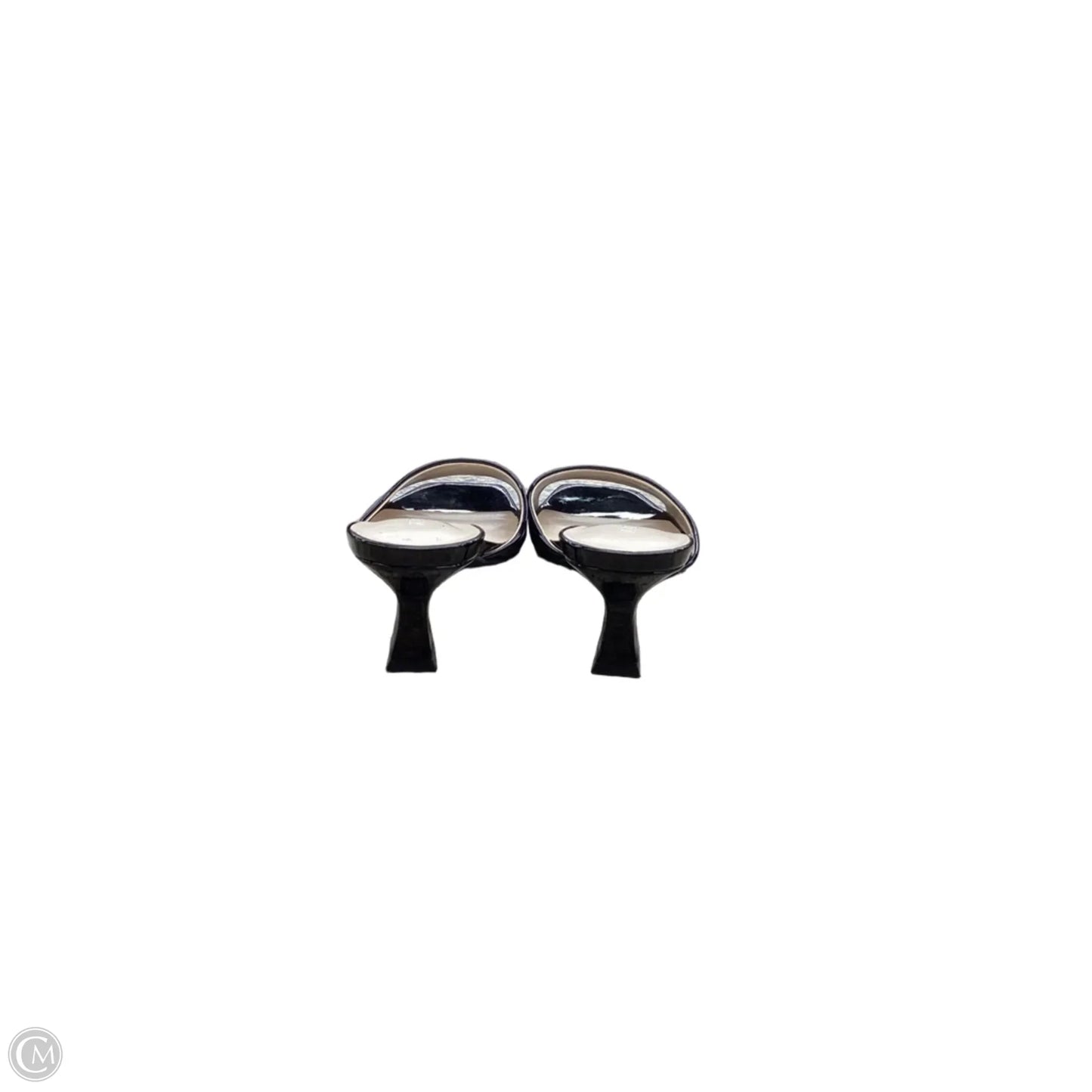Sandals Heels Kitten By Nine West In Black, Size: 8