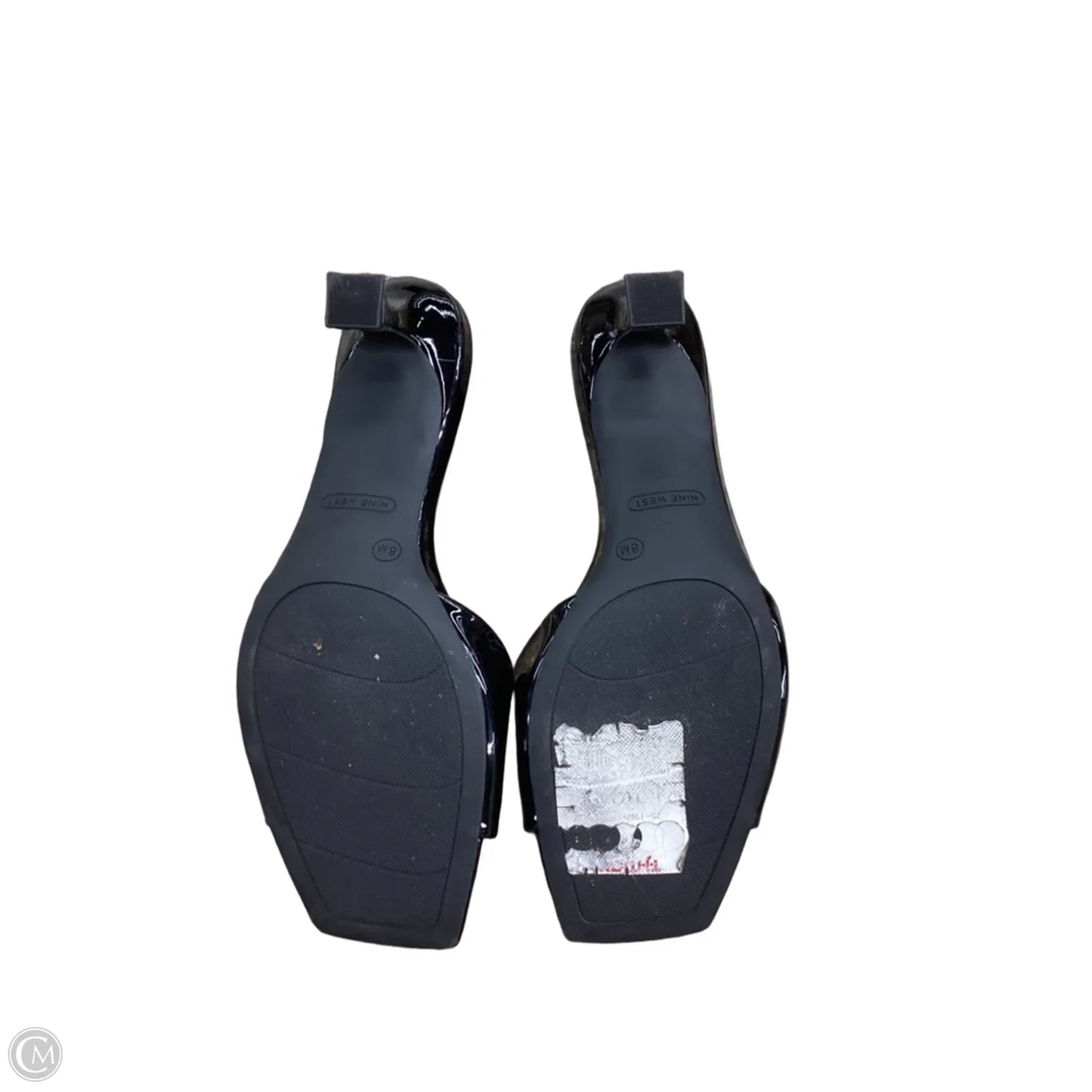 Sandals Heels Kitten By Nine West In Black, Size: 8