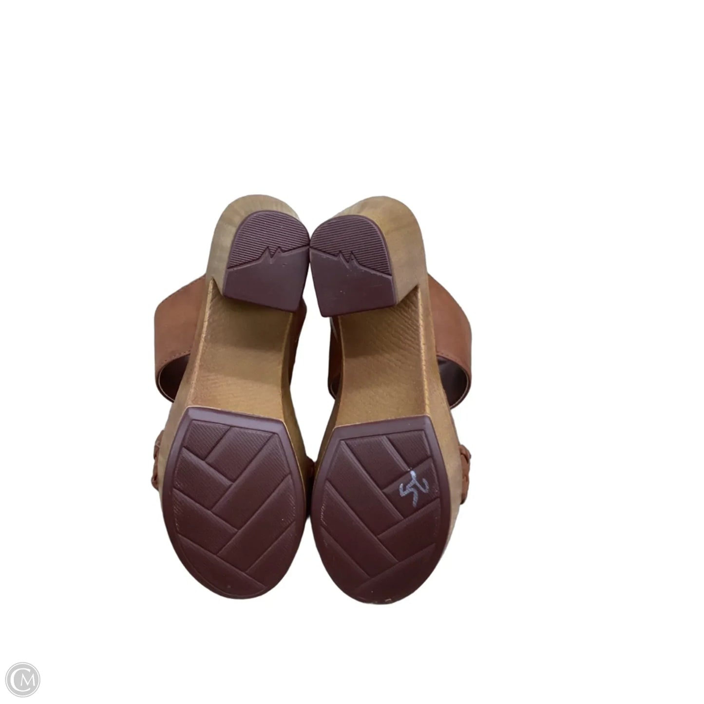 Sandals Heels Platform By Cliffs By White Mountain In Brown, Size: 7