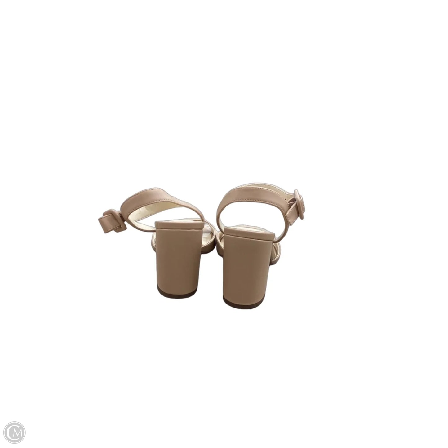 Sandals Heels Block By Jessica Simpson In Beige, Size: 7