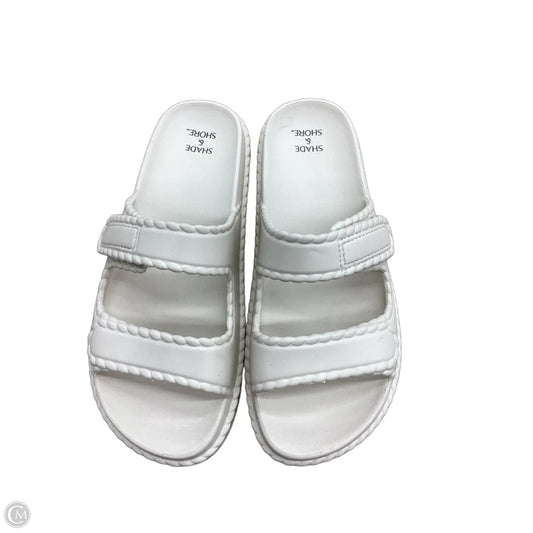 Sandals Flats By Shade & Shore In Beige, Size: 7
