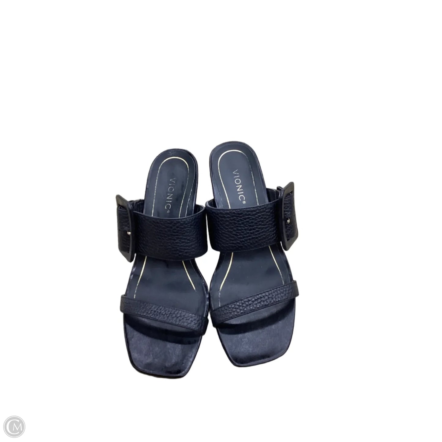 Sandals Heels Block By Vionic In Black, Size: 6.5