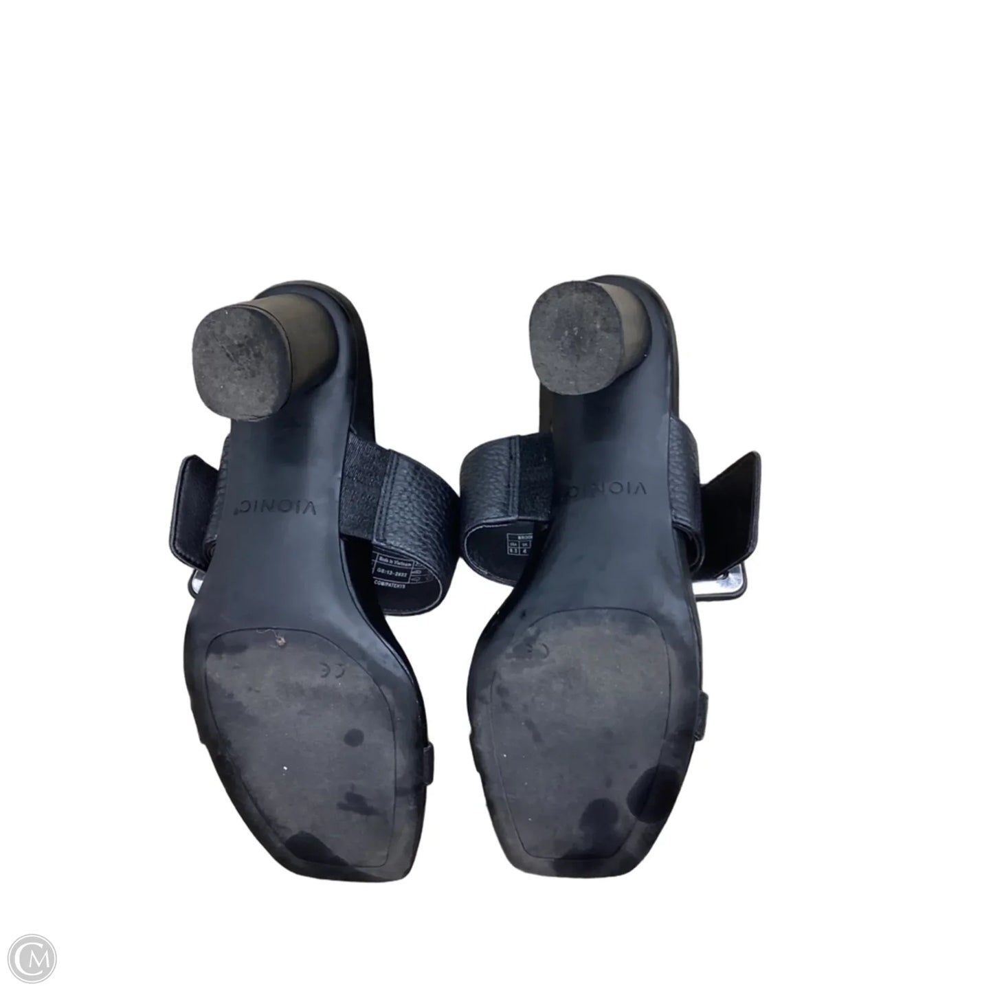 Sandals Heels Block By Vionic In Black, Size: 6.5