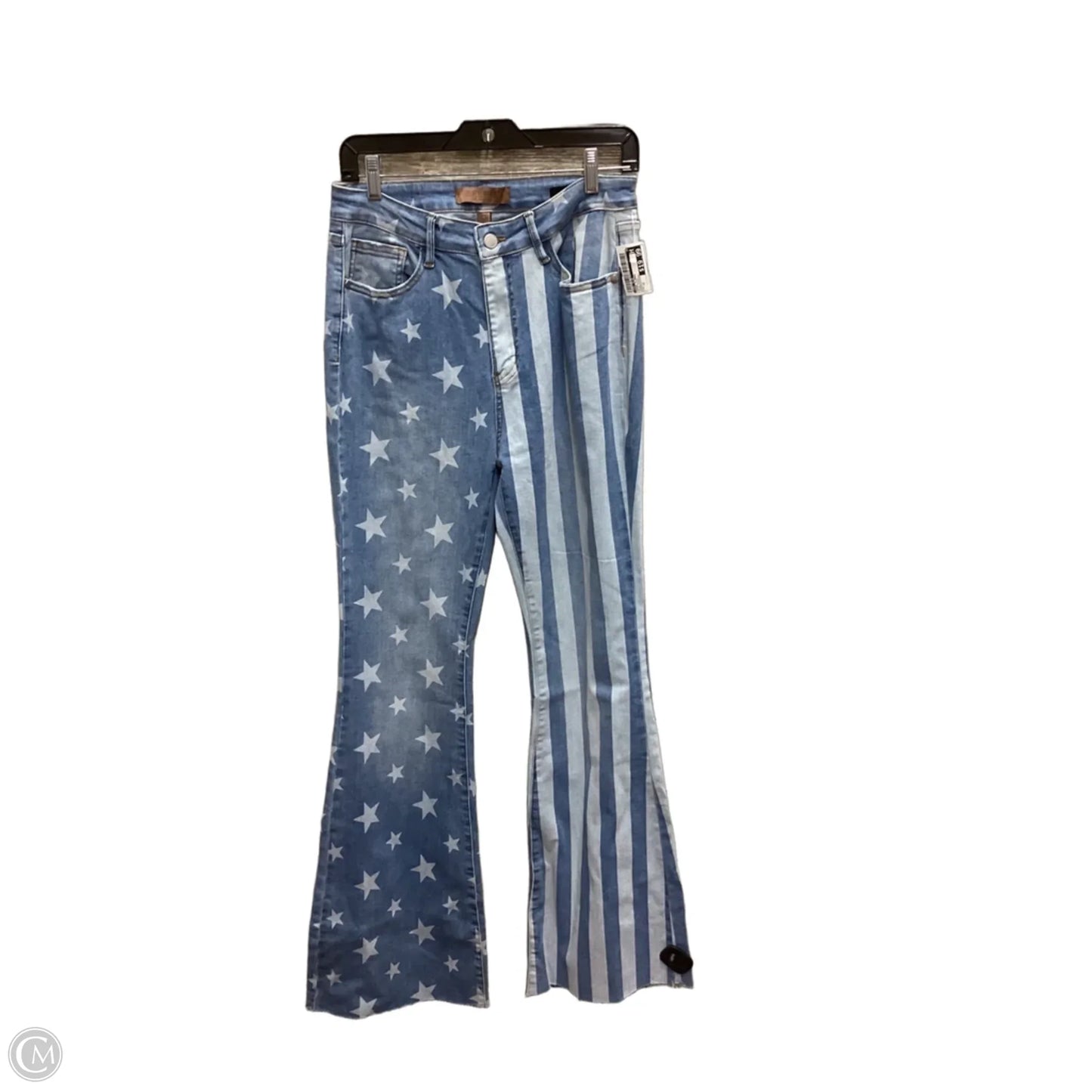 Jeans Flared By Judy Blue In Blue Denim, Size: 12