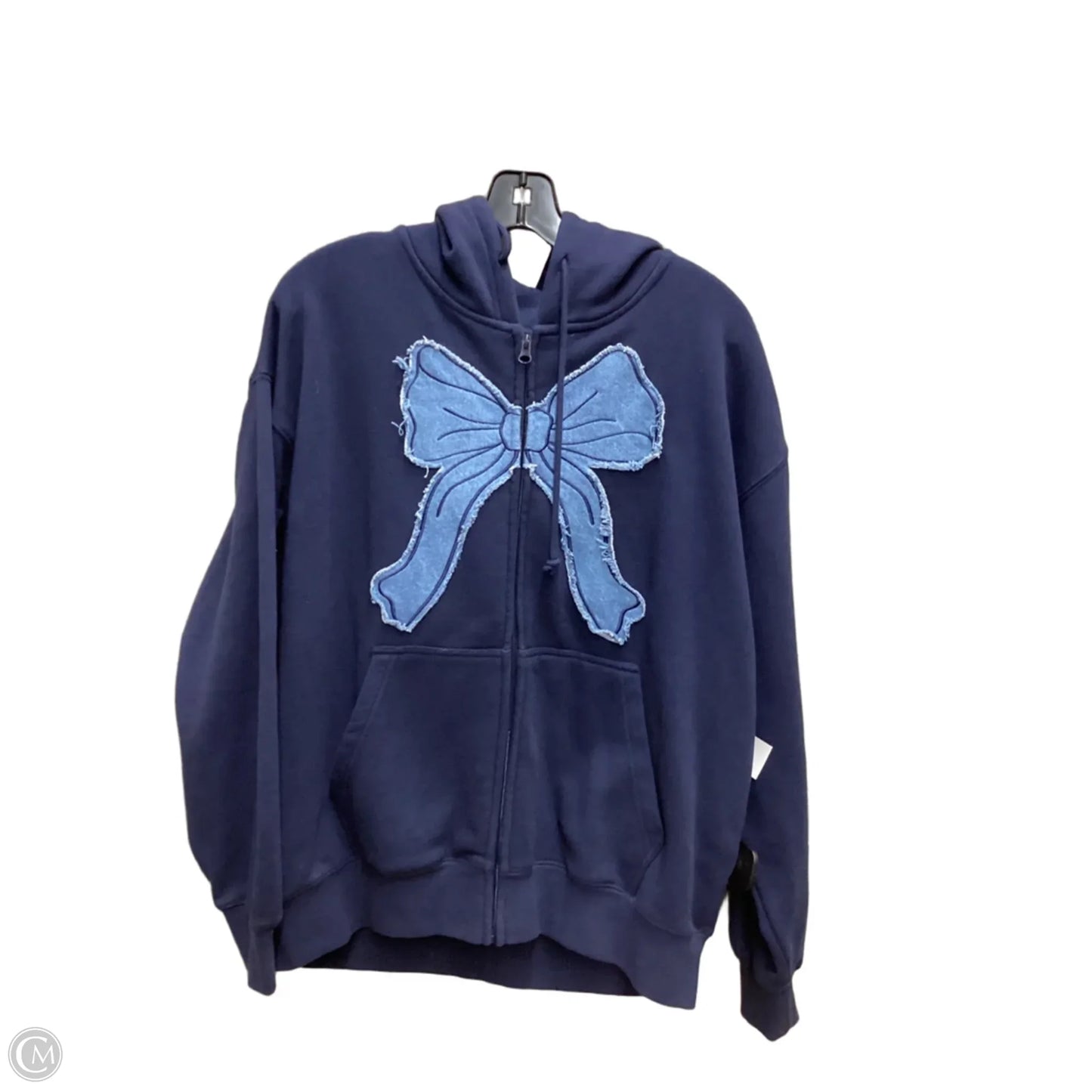 Sweatshirt Hoodie By Clothes Mentor In Navy, Size: S