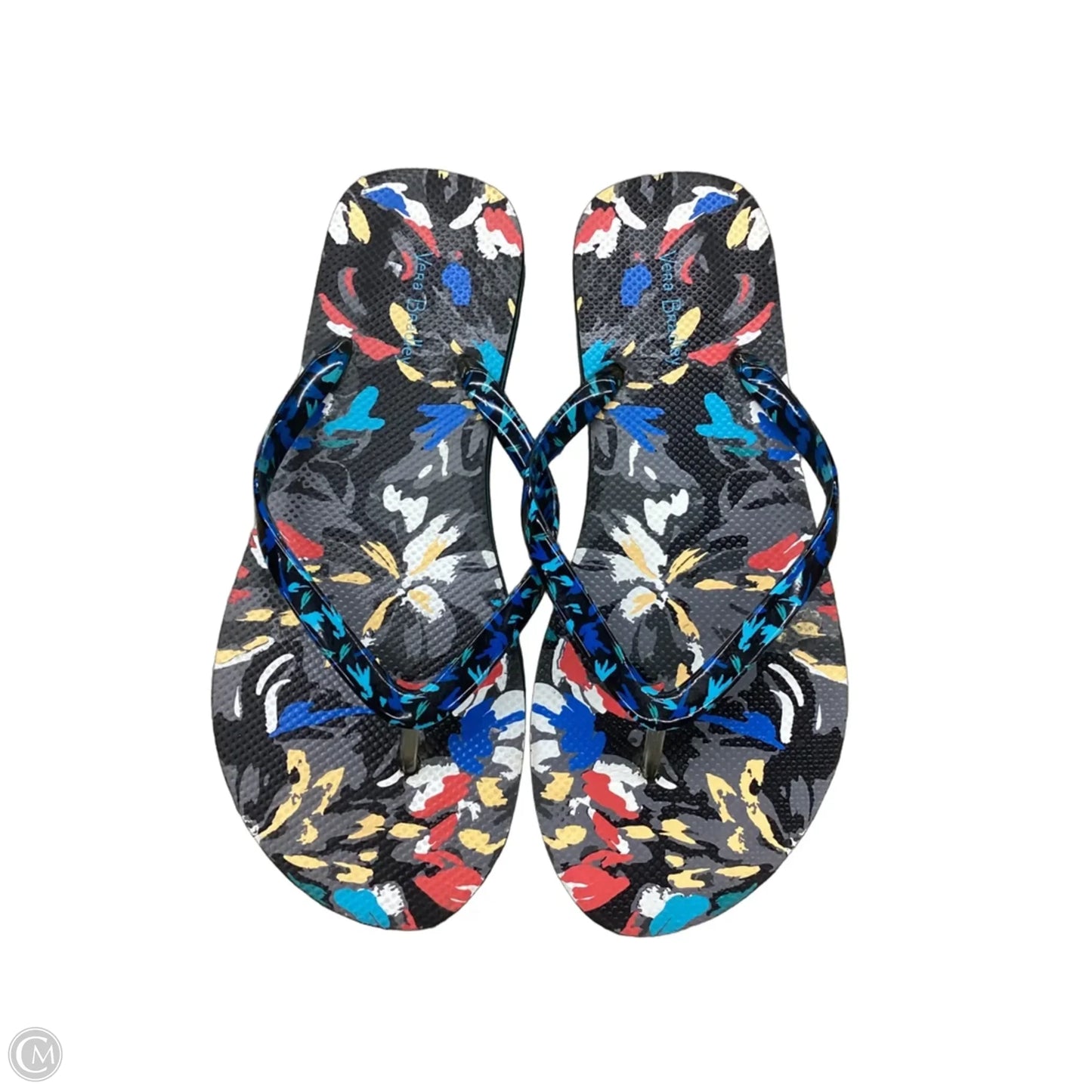 Sandals Flip Flops By Vera Bradley In Floral Print, Size: 8