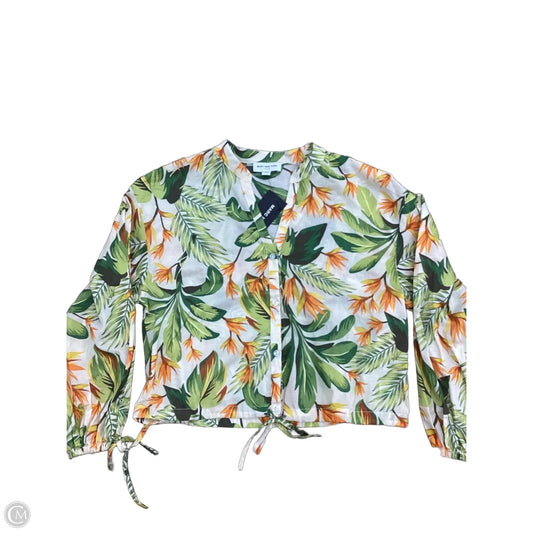 Top Long Sleeve By Marc New York In Tropical Print, Size: S