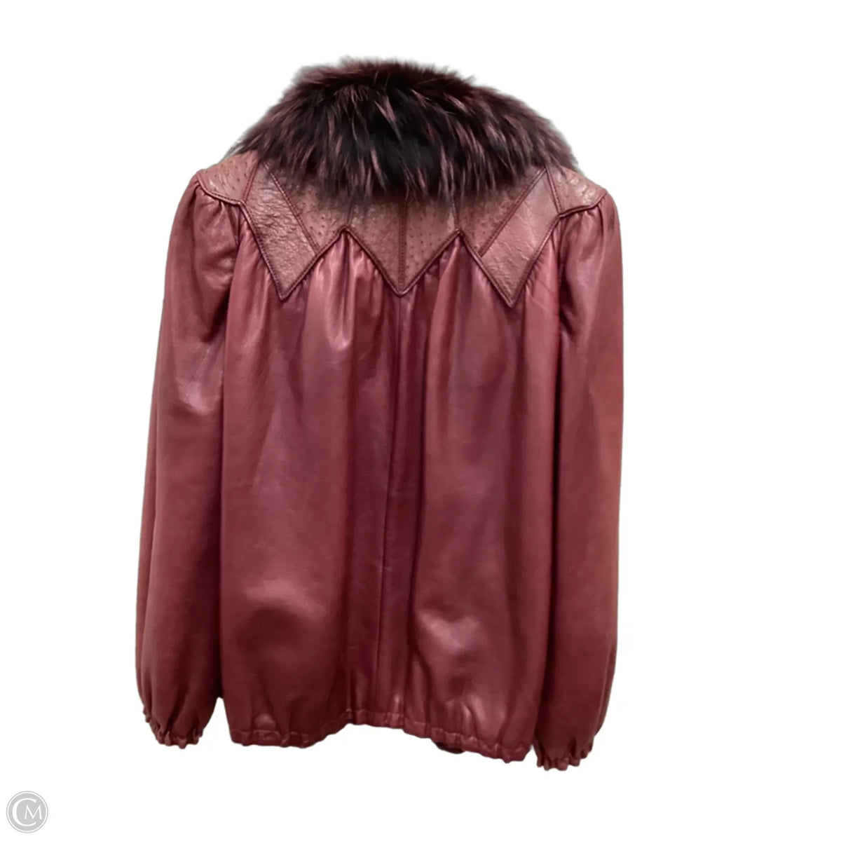 Coat Leather By Cma In Maroon, Size: L