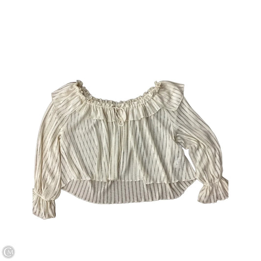 Top Long Sleeve By Anthropologie In Cream, Size: Xs