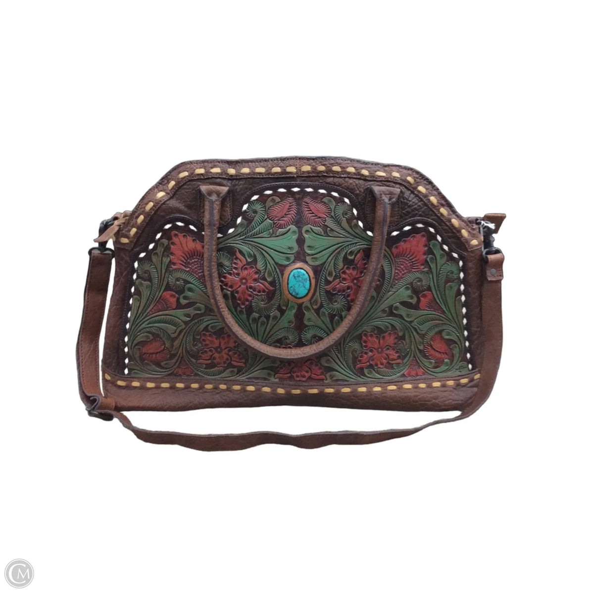Handbag Leather By Cmc, Size: Large