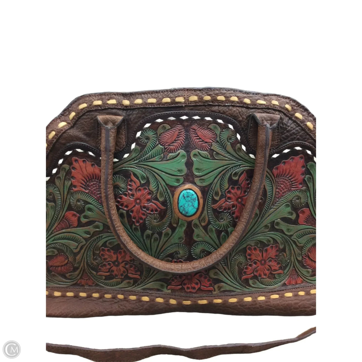 Handbag Leather By Cmc, Size: Large