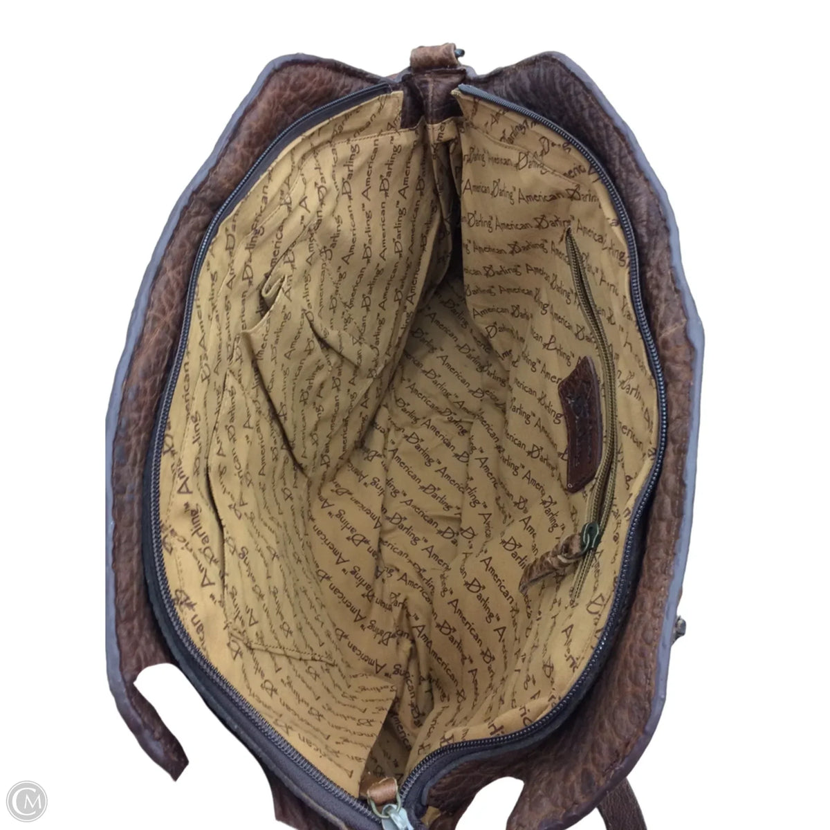 Handbag Leather By Cmc, Size: Large