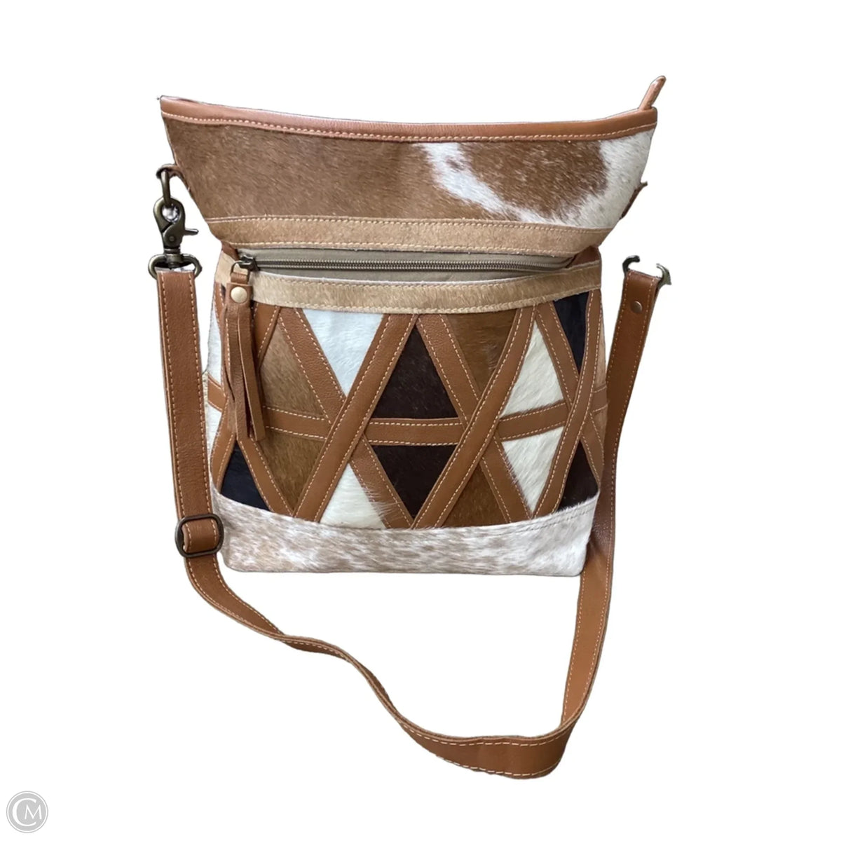Crossbody Leather By Myra, Size: Large