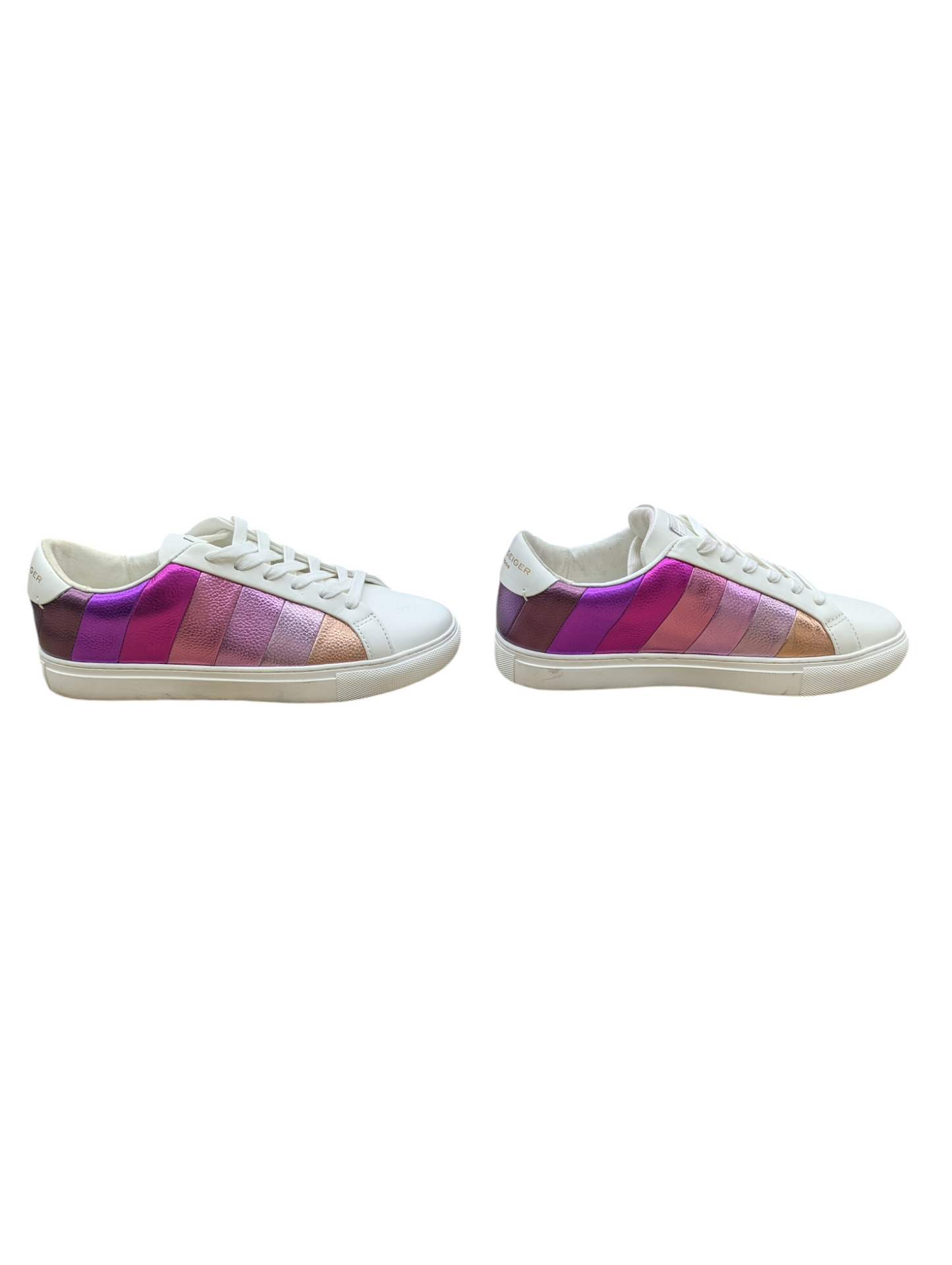 Shoes Sneakers By Kurt Geiger London In Pink & White, Size: 9