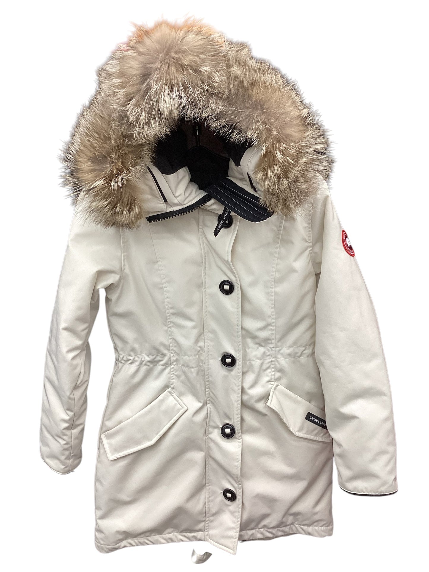 Coat Designer By Canada Goose In Ivory, Size: S