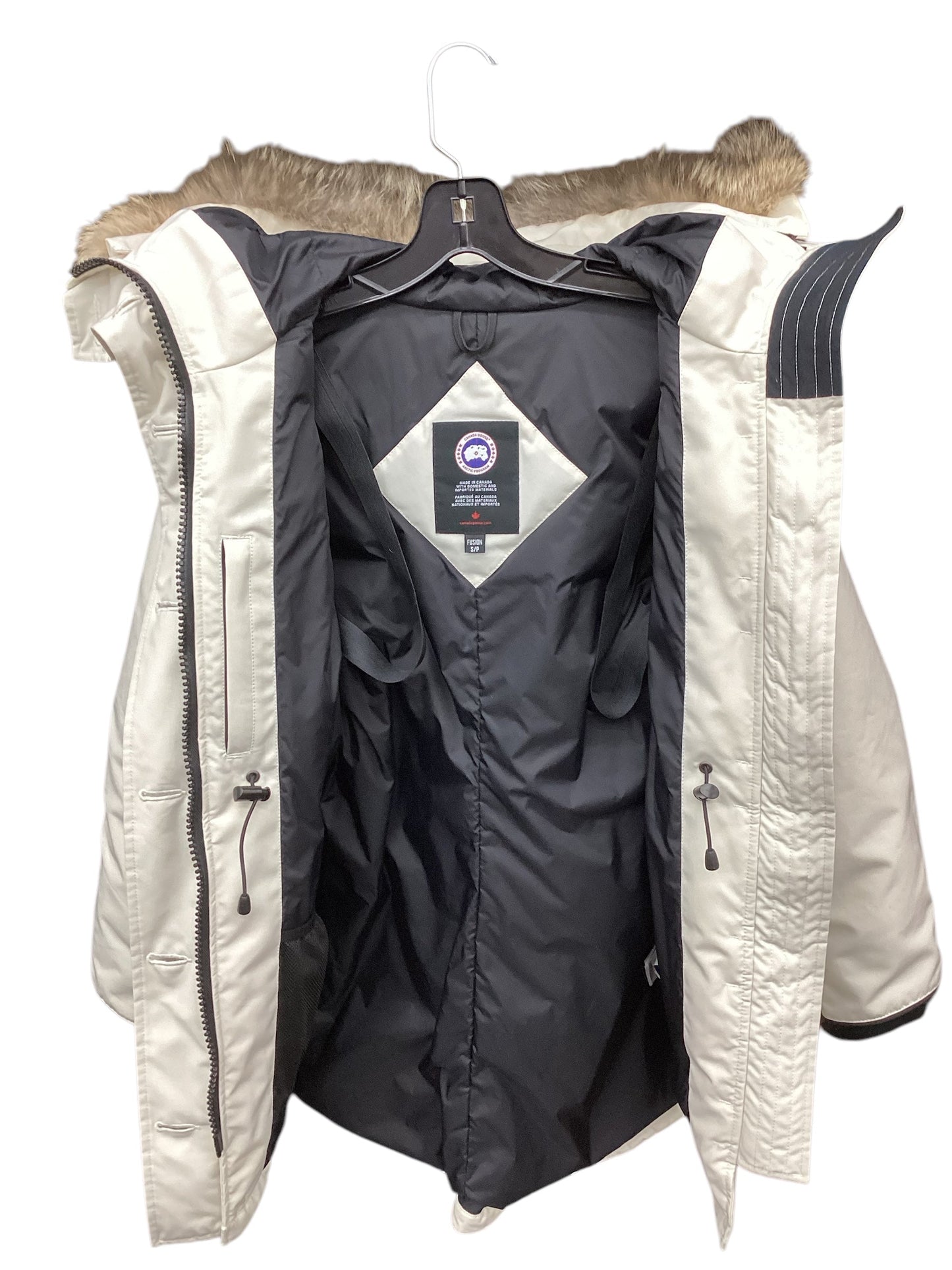 Coat Designer By Canada Goose In Ivory, Size: S