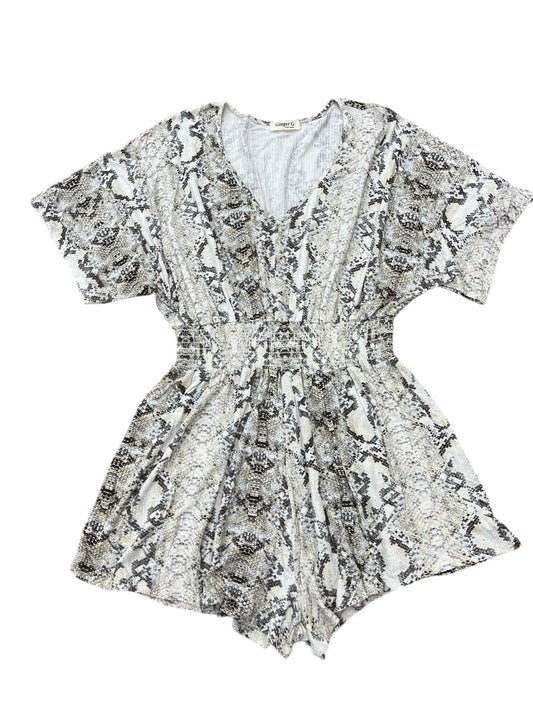 Romper By Ginger G In Snakeskin Print, Size: L