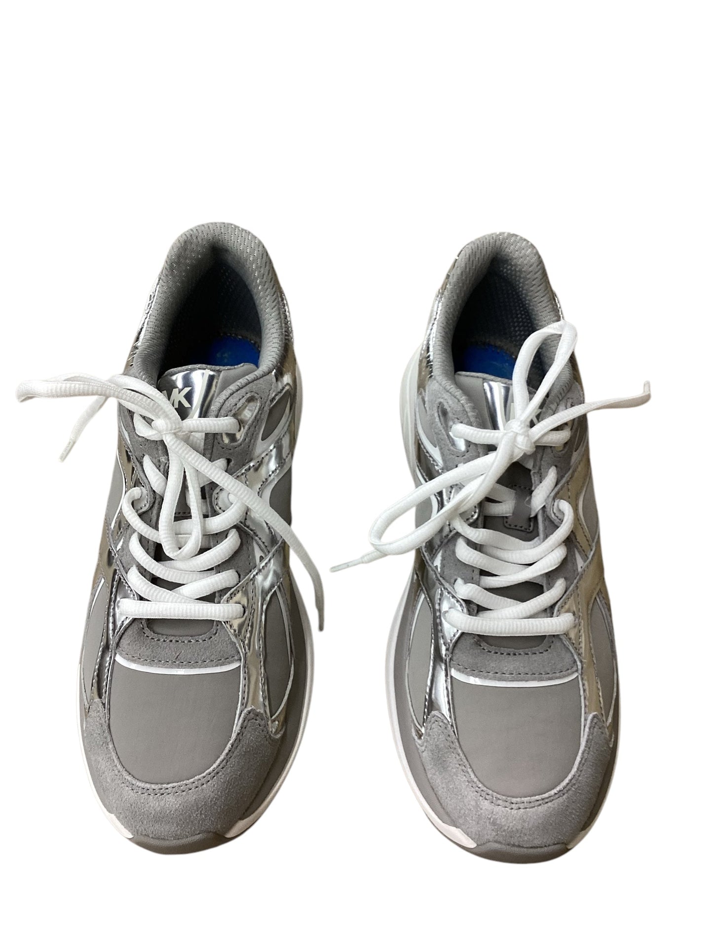 Shoes Sneakers By Michael By Michael Kors In Silver, Size: 9