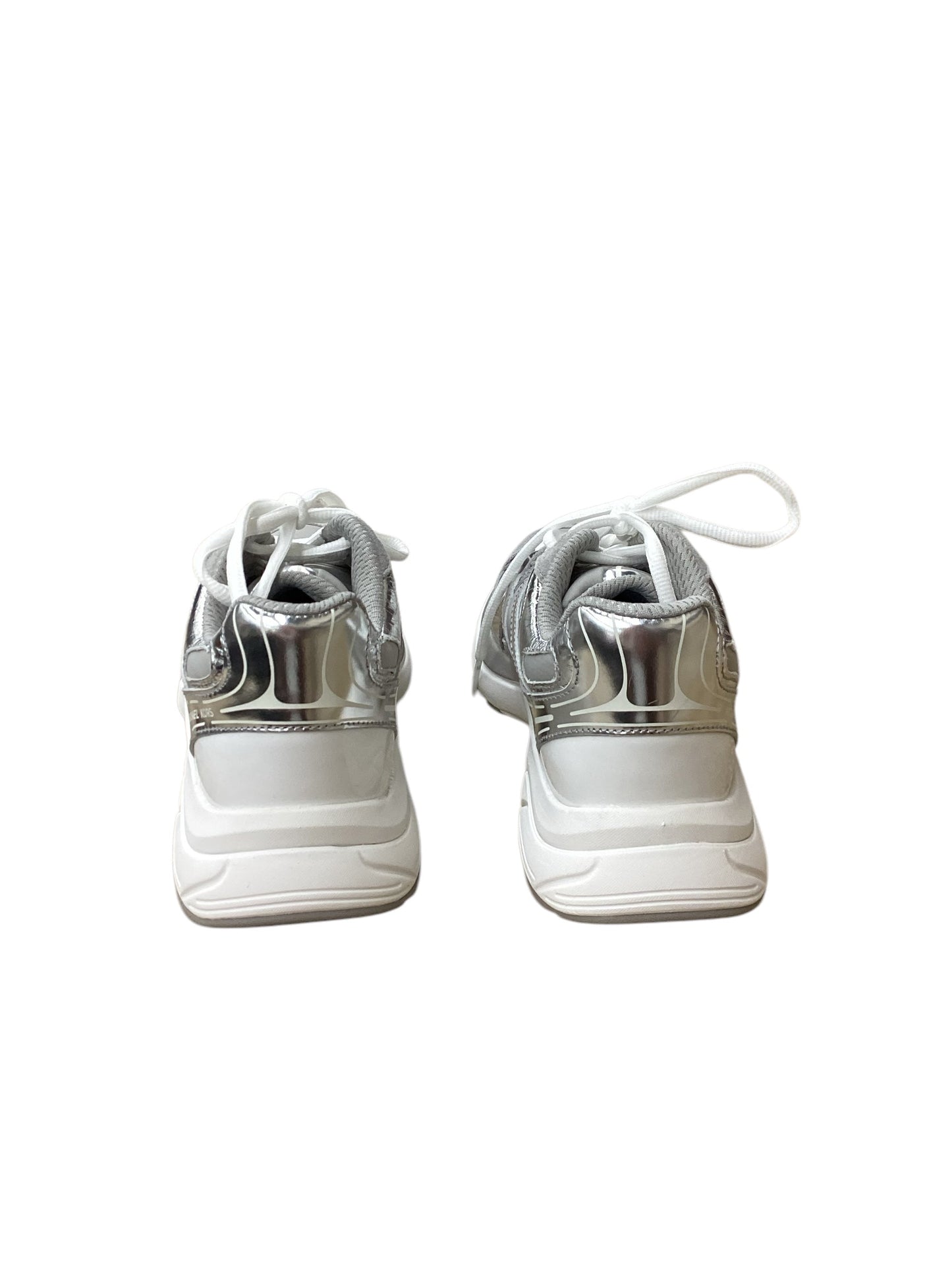 Shoes Sneakers By Michael By Michael Kors In Silver, Size: 9