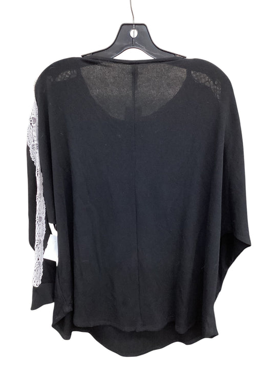 Top Long Sleeve By Emerald In Black, Size: 3x